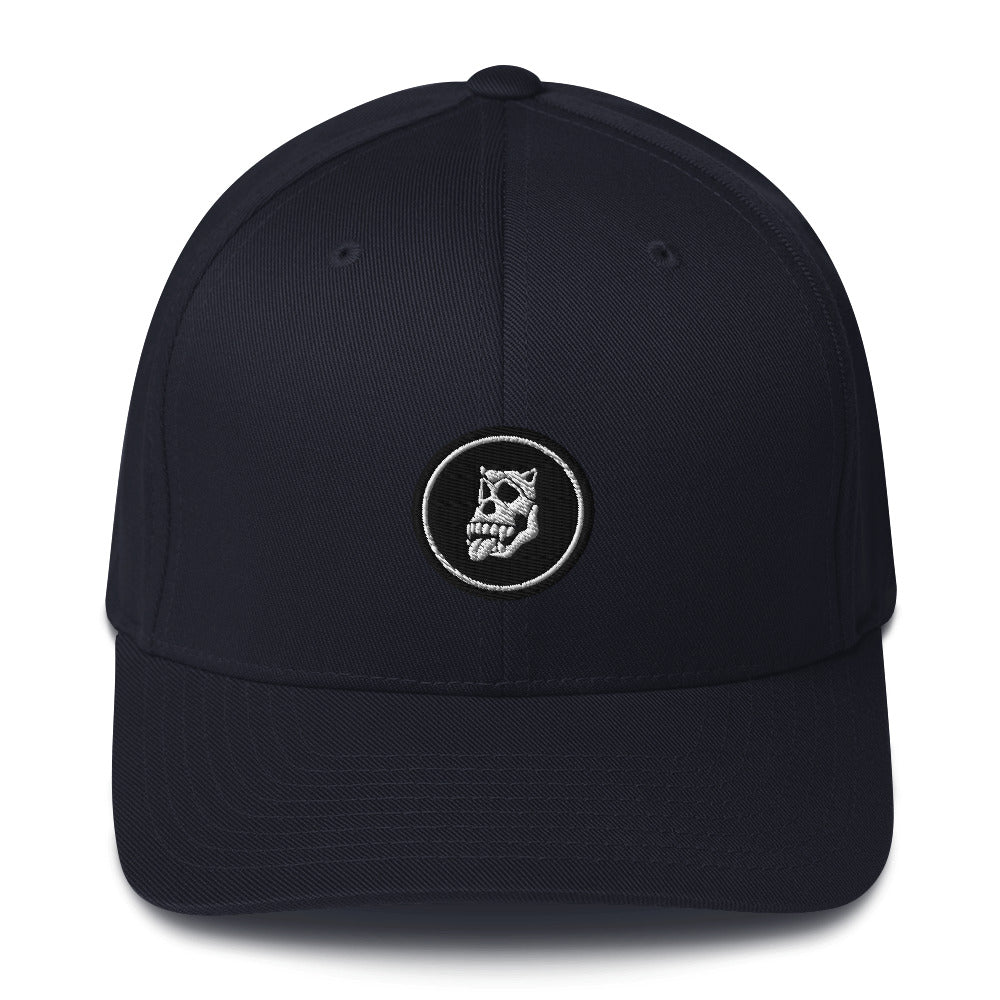Bad Dogs FlexFit Baseball Cap (Black - Dark Circle logo)