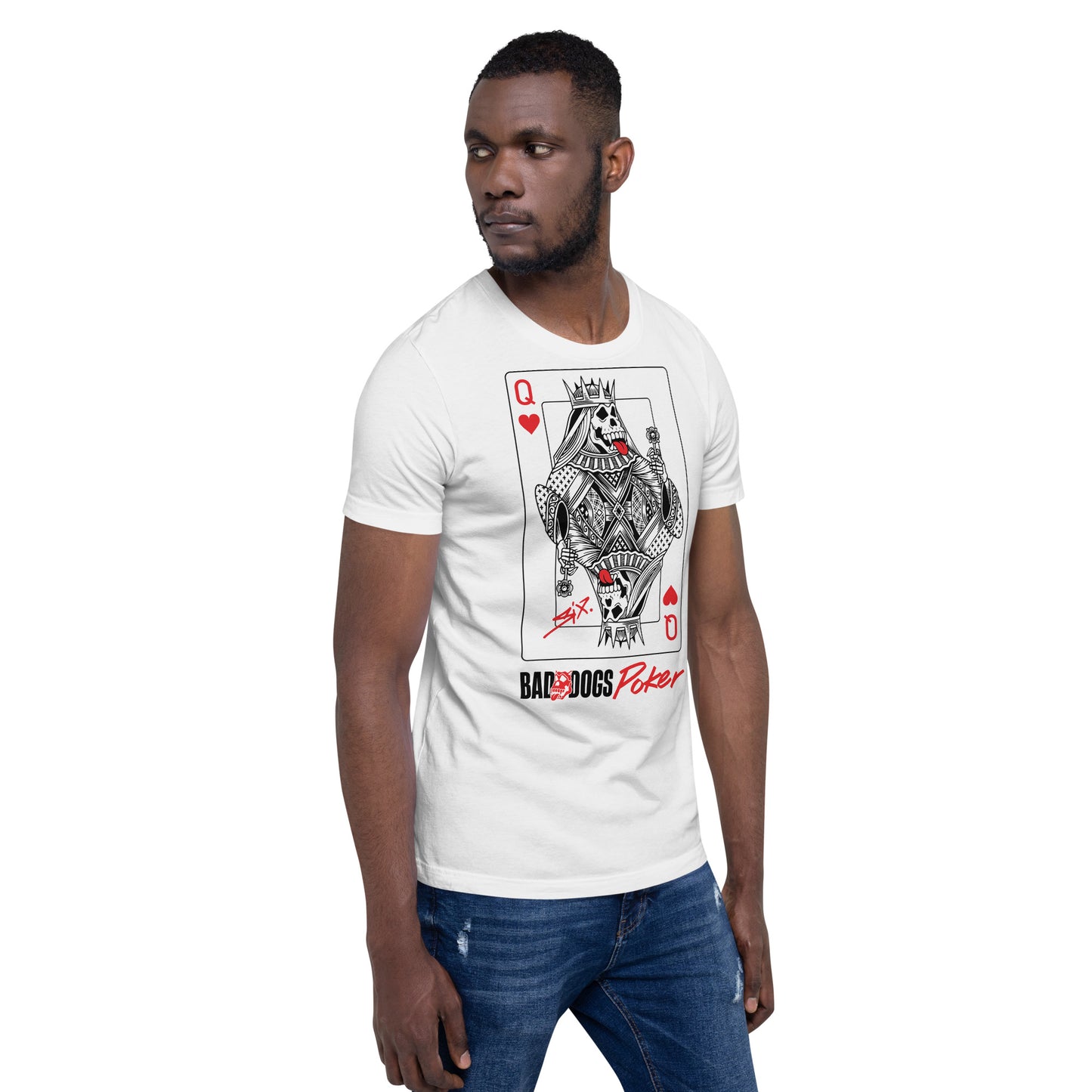 Bad Dogs Poker Queen T-Shirt (White)