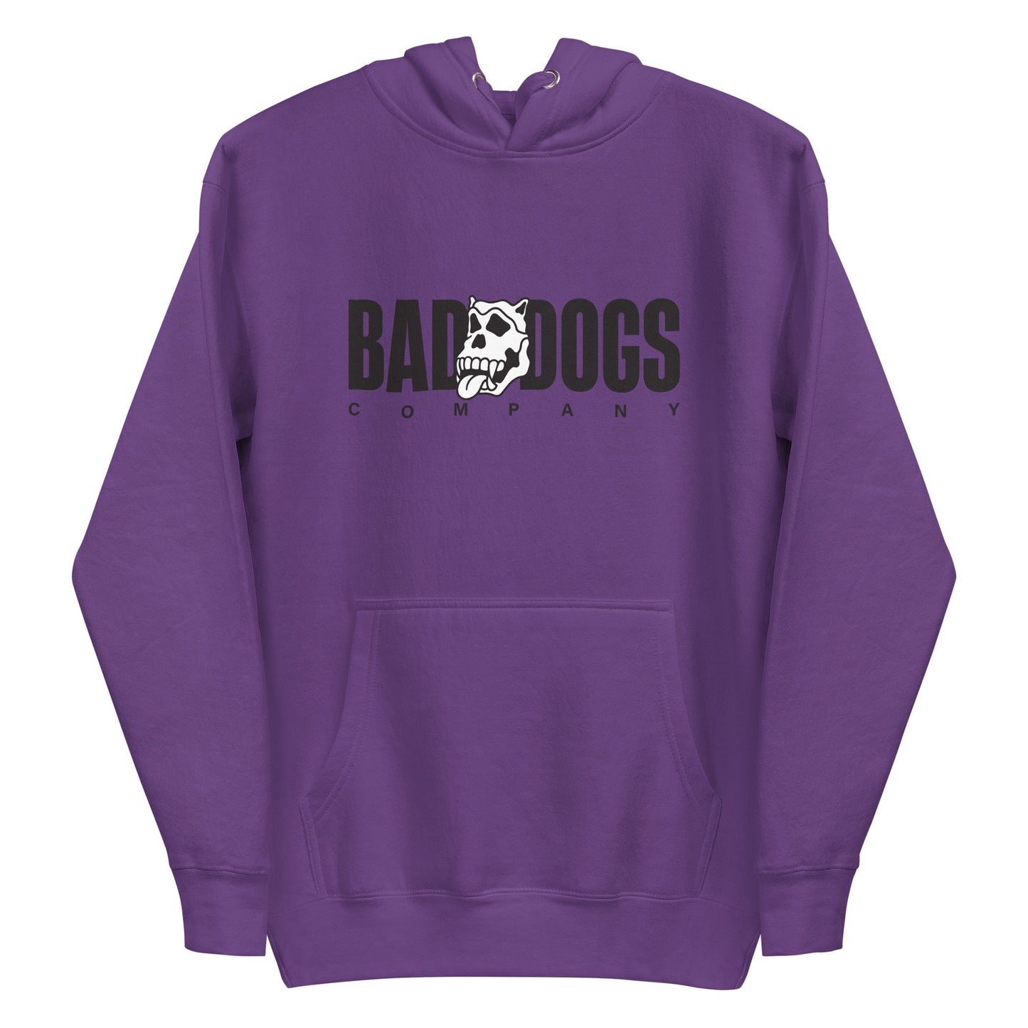 Bad Dogs Basic Hoodie (Purple- Dark logo)