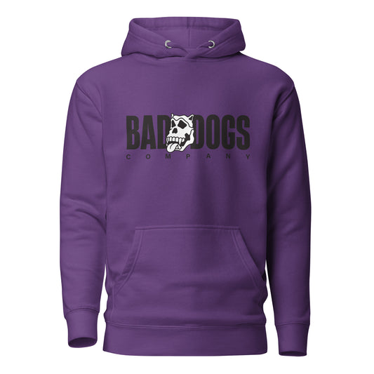 Bad Dogs Basic Hoodie (Purple- Dark logo)