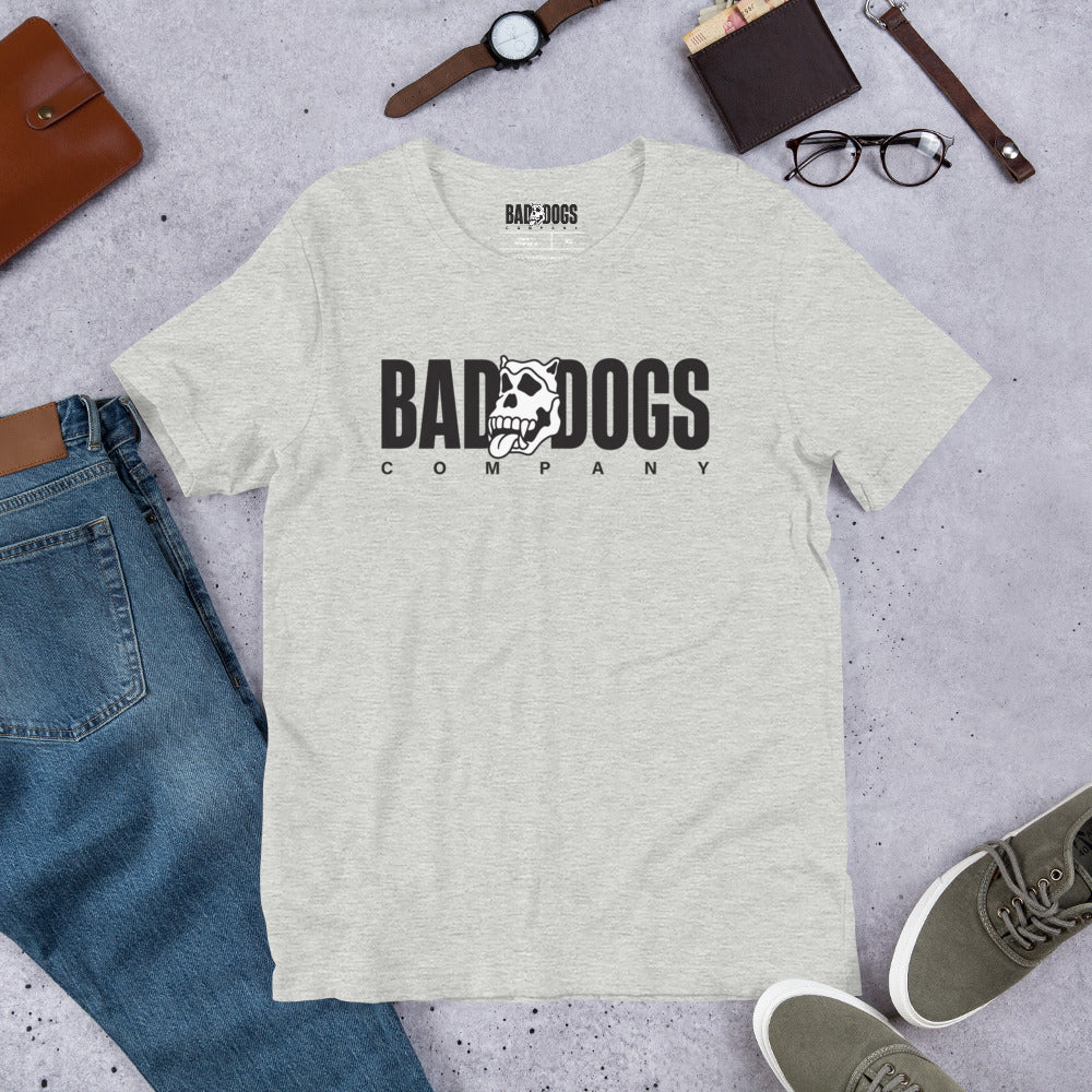 Bad Dogs Basic T-Shirt (Light Grey- Dark logo)