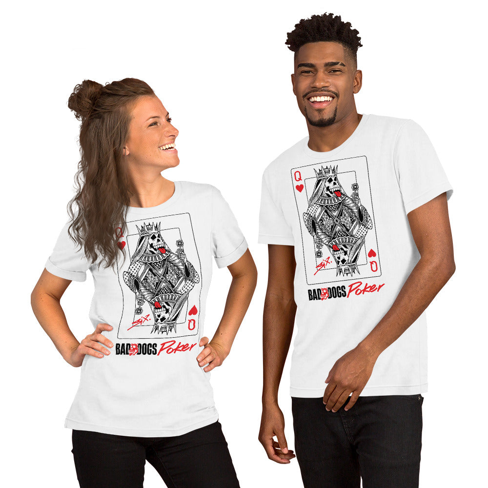 Bad Dogs Poker Queen T-Shirt (White)